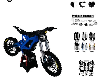 Mini Surron Style Electric Dirt Bike 3D Scale Model Full Custom Handmade Collector Display