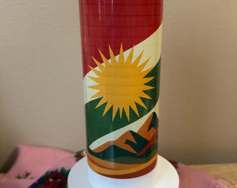 Kurdish Flag Tumbler: Mountains & Heritage Travel Cup