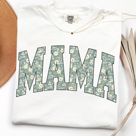Floral Mama DTF Transfer, Spring Mama Ready To Press DTF, Trendy Ditsy Floral Mom Iron On, Varsity Mama DTF Print, Boho Floral Mama Print