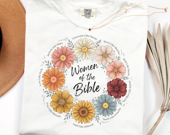 Woman of the Bible Christian DTF Transfer, Floral Christian Ready To Press DTF, Faith Based Bible Verse DTF Print, Faith Jesus Quote Iron On