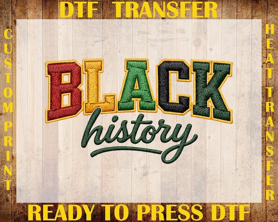 Black History Faux Yarn Crochet DTF Transfer, Black History Month Ready To Press DTF, Preppy Black Culture Iron On, Black History Shirt Dtf