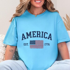 1776 America 4th of July DTF Transfer, Retro America Ready To Press DTF, American Patriotic Iron On, Vintage USA Flag Print, Fourth of July image 11