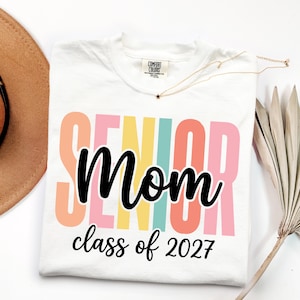 Retro Senior Mom 2027 DTF Transfer, Class Of 2027 Ready To Press DTF, Graduation 2027 Iron On, Proud Graduate Mom Dtf, Senior Class of 2027 image 1