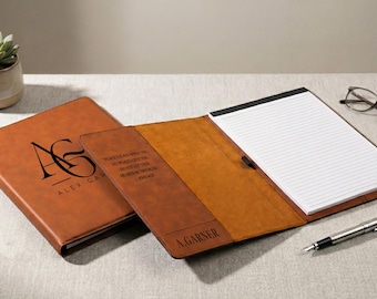 Leather Portfolio, Monogrammed Leather Portfolio, Personalized Leather Portfolio, Leather Organizer, Leather Padfolio Men, Custom Portfolio