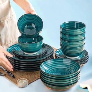Geschirr set grün