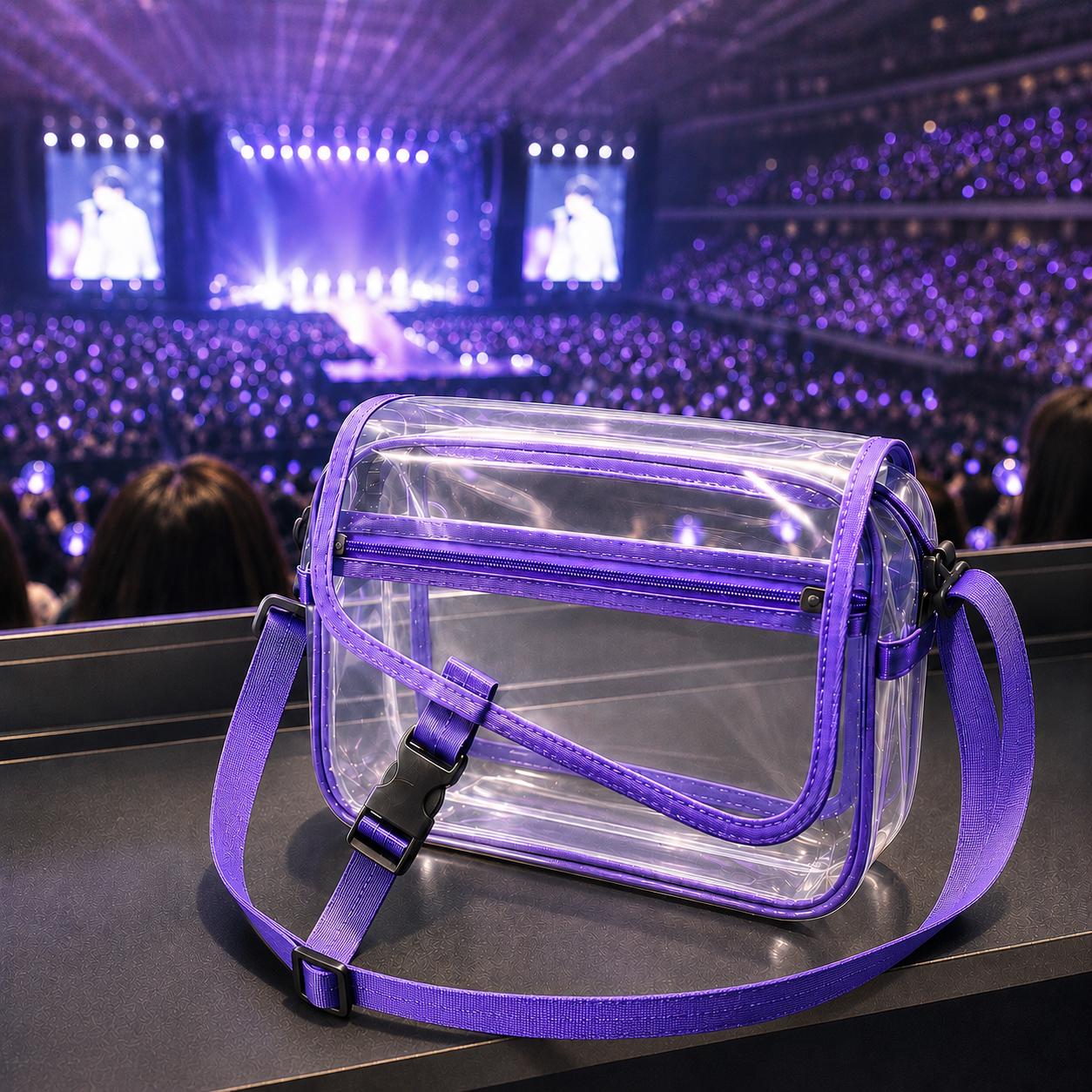 抜けなしBTS WORLD TOUR クリアショルダーバッグ Bts Clear Purple Bag - Etsy