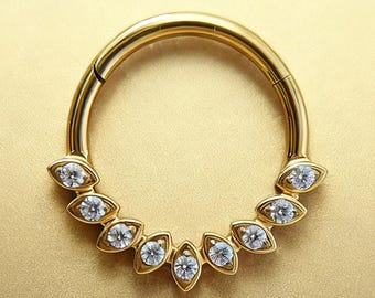 16G Titanium Cross Hoop Nose Ring Jewelry• Helix Earring • Tragus Earring • Cartilage Earrings • Daith Hoop • Conch Piercing, 8/10mm