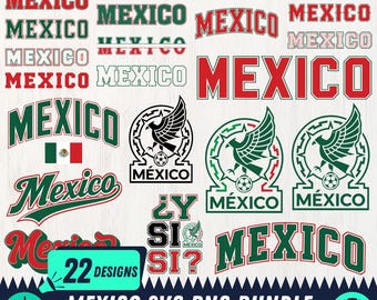 Mexico SVG PNG Bundle | Mexico Varsity Svg | Mexico Soccer Png | Mexico Football Shirt Design | Mexico Football Fan Graphic | Mexican Flag