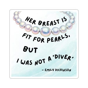 Emily Dickinson Quote Sticker: Literary Decal for Laptop, Journal