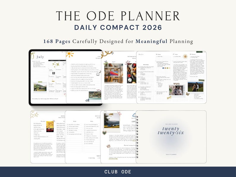 2026 Daily Digital Planner – Ode Compact PDF Planner for iPad & Tablet ...