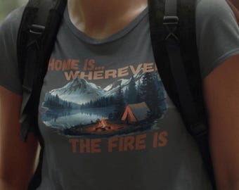 Bonfire Camping T-Shirt Unisex Cozy Fire Vibes