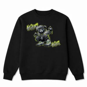 Air Max 95 Big Bubble Neon Yellow Black Cool Grey 2026 OG T Shirt Match BEAR KING image 4