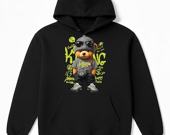 Air Max 95 Big Bubble Neon Yellow Black Cool Grey 2026 OG T Shirt Match BEAR KING V2