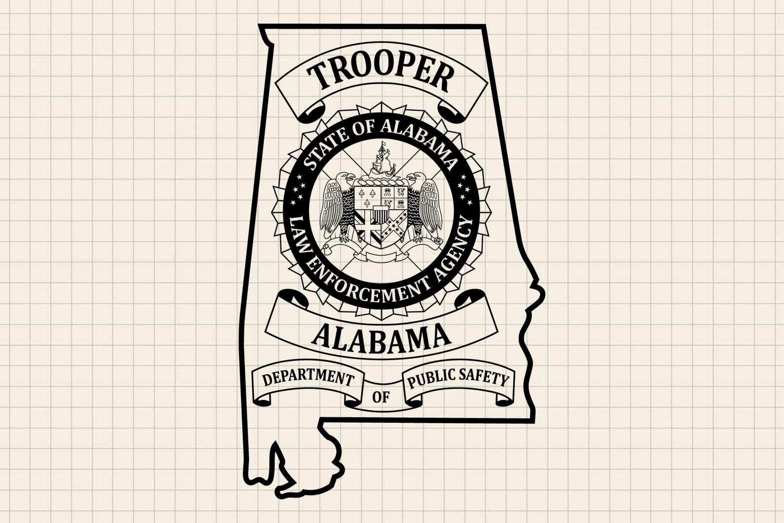 Alabama Department of Public Safety Badge SVG Bundle, Alabama DPS Seal ...