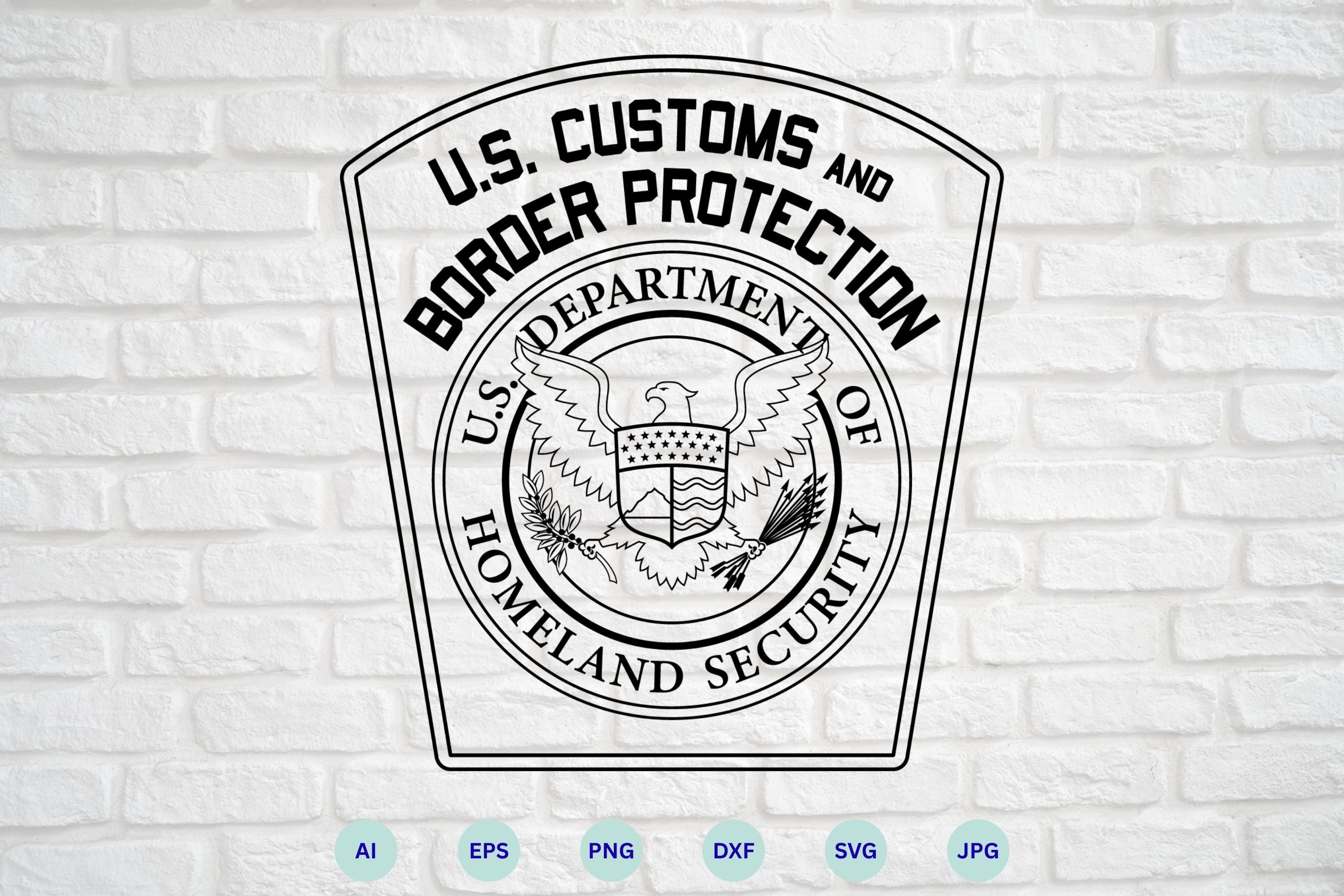 Patch of the US Customs and Border Protection Svg Bundle, US CBP Logo ...
