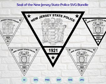 Seal of the New Jersey State Police SVG Bundle, New Jersey State Police Emblem Vector, NJSP Logo Svg, NJSP, Cricut & Silhouette Cut File
