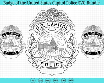 Badge of the United States Capitol Police Svg Bundle, US Capitol Police badge Vector, USCP Insignia Svg, USCP, Cricut & Silhouette Cut Files