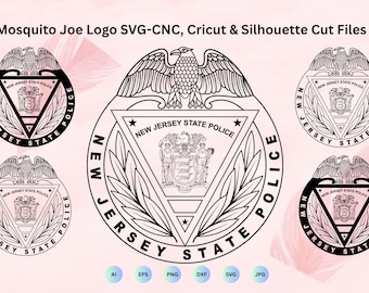 New Jersey State Police Insignia SVG Bundle, New Jersey State Police Badge Svg, NJSP Emblem Svg, NJSP Logo Svg, Cricut & Silhouette Cut File