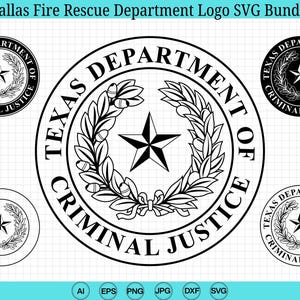 Texas Department of Criminal Justice Seal SVG Bundle, Criminal Justice Logo svg, Texas Department of Criminal, Cricut & Silhouette Cut Files