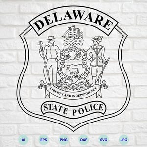 Patch of Delaware State Police SVG Bundle, Delaware State Police Emblem ...
