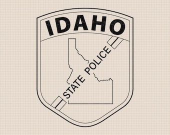 Idaho State Police Patch SVG Bundle, Idaho Police Badge Vector, Idaho Police Insignia Svg, Idaho Police Emblem, Cricut & Silhouette Cut File