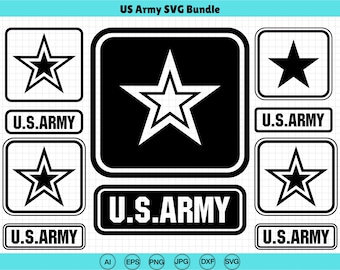 US Army SVG Bundle, Veteran Military SVG Files, Armed Forces Cut Files, Patriotic Army Engraving Bundle