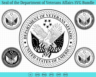 Seal of the Department of Veterans Affairs SVG Bundle, US VA logo svg, Department of Veterans Affairs patch, Cricut & Silhouette Cut Files