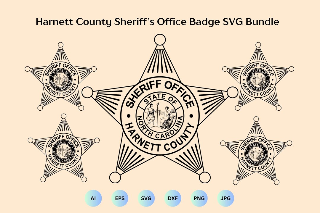 Harnett County Sheriff's Office Badge SVG Bundle, Harnett County, North ...