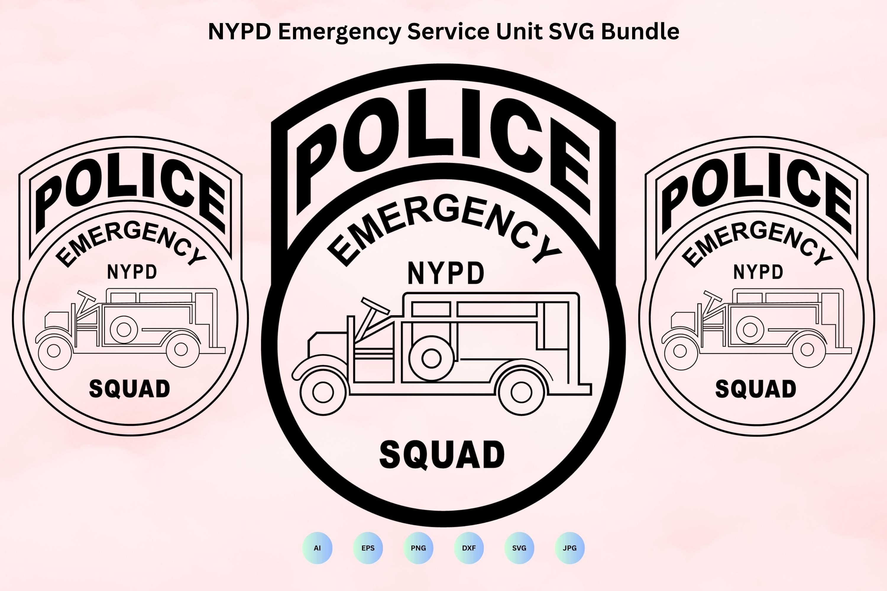New York City Police Department Emergency Service Unit SVG Bundle