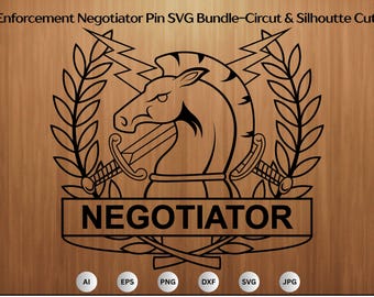 Law Enforcement Negotiator Pin, Police Crisis Negotiation Logo, Hostage Negotiator, HNT Hostage Negotiator, Cricut & Silhouette Cut Files