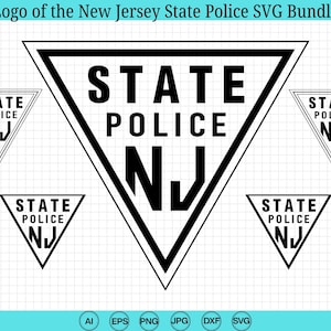 Logo of the New Jersey State Police SVG Bundle, New Jersey State Police patch Vector, New Jersey State Police, Cricut & Silhouette Cut Files