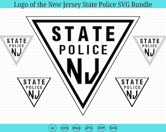 Logo of the New Jersey State Police SVG Bundle, New Jersey State Police patch Vector, New Jersey State Police, Cricut & Silhouette Cut Files