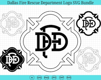 Dallas Fire Rescue Department Logo Bundle, Emblem Vector, Seal , Fire , Cricut & Silhouette Cut Files