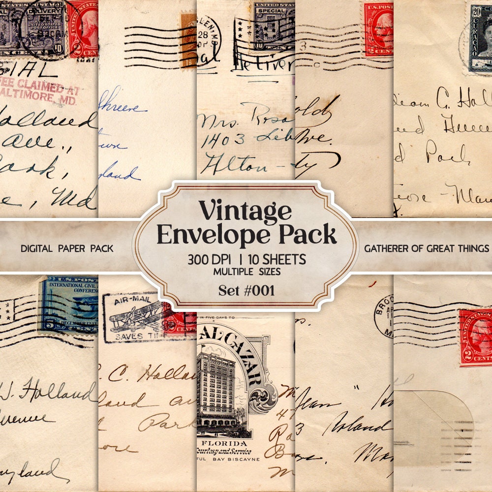 Vintage Envelopes  復古信封 – a blank note