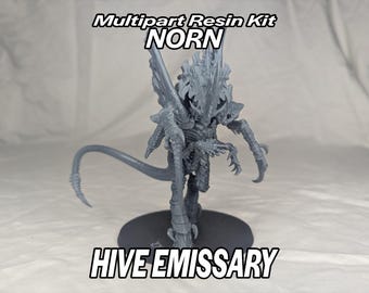 Hive Emissary | Resin Multipart Miniature Kit | 32mm Scale Wargaming Model 40K Proxy