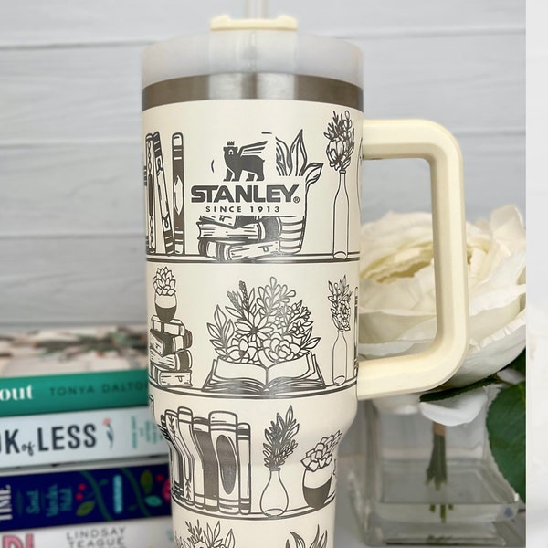 Engraved Stanley Travel Quencher H2.0 Tumbler  - Stanley Cup - Books - Booktok - Gift for Her - Books - Bookworm - BOOKSHELF
