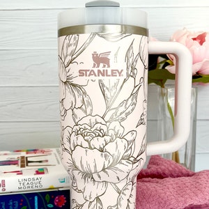 Engraved Stanley Travel Quencher H2.0 Tumbler  - Stanley Cup - Floral Wrap Engraved  - 40 OZ Tumbler - Gift for her - FLORAL WRAP