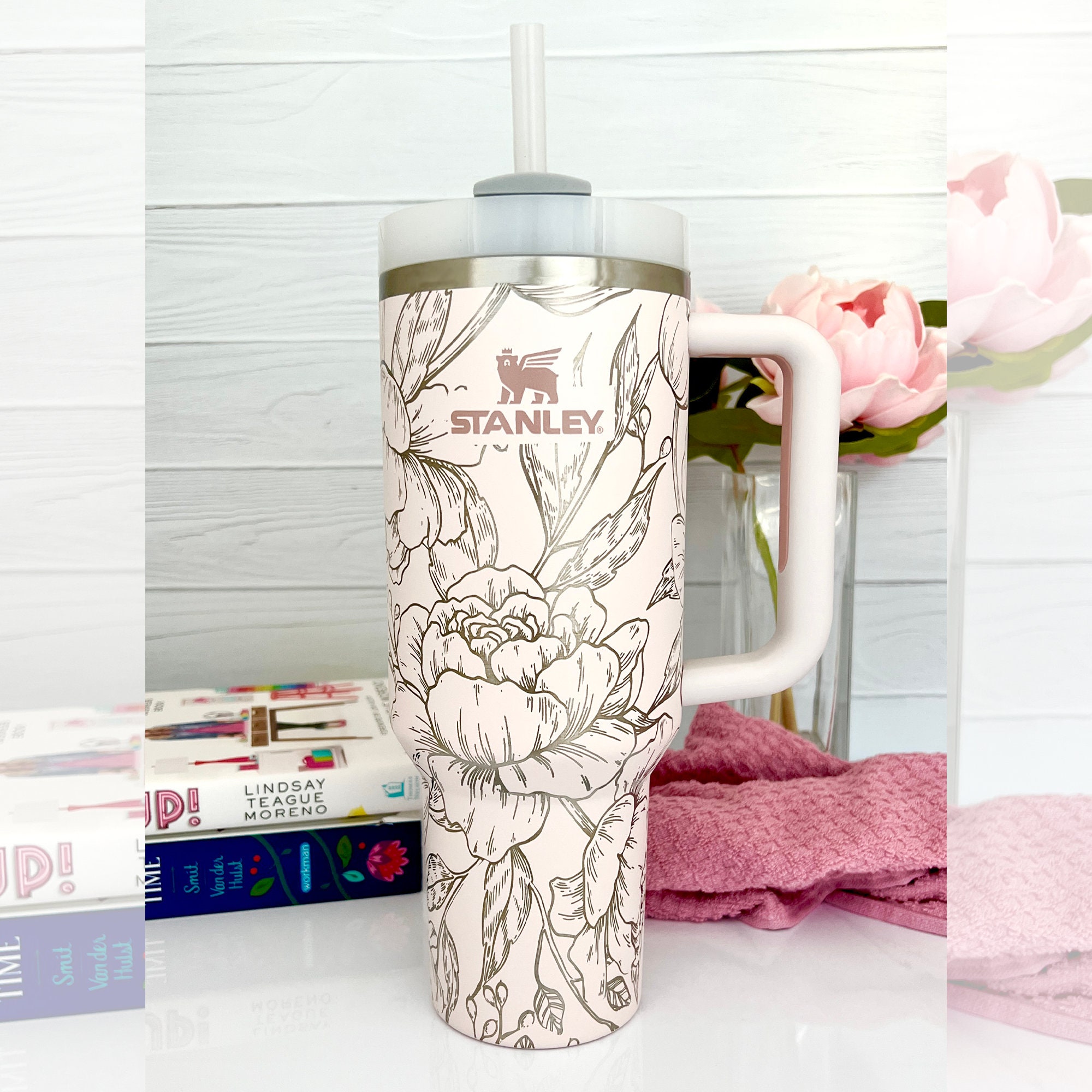 Engraved Stanley Travel Quencher H2.0 Tumbler Stanley Cup Books Booktok  Christmas Gift for Her Books Bookworm BOOKSHELF 