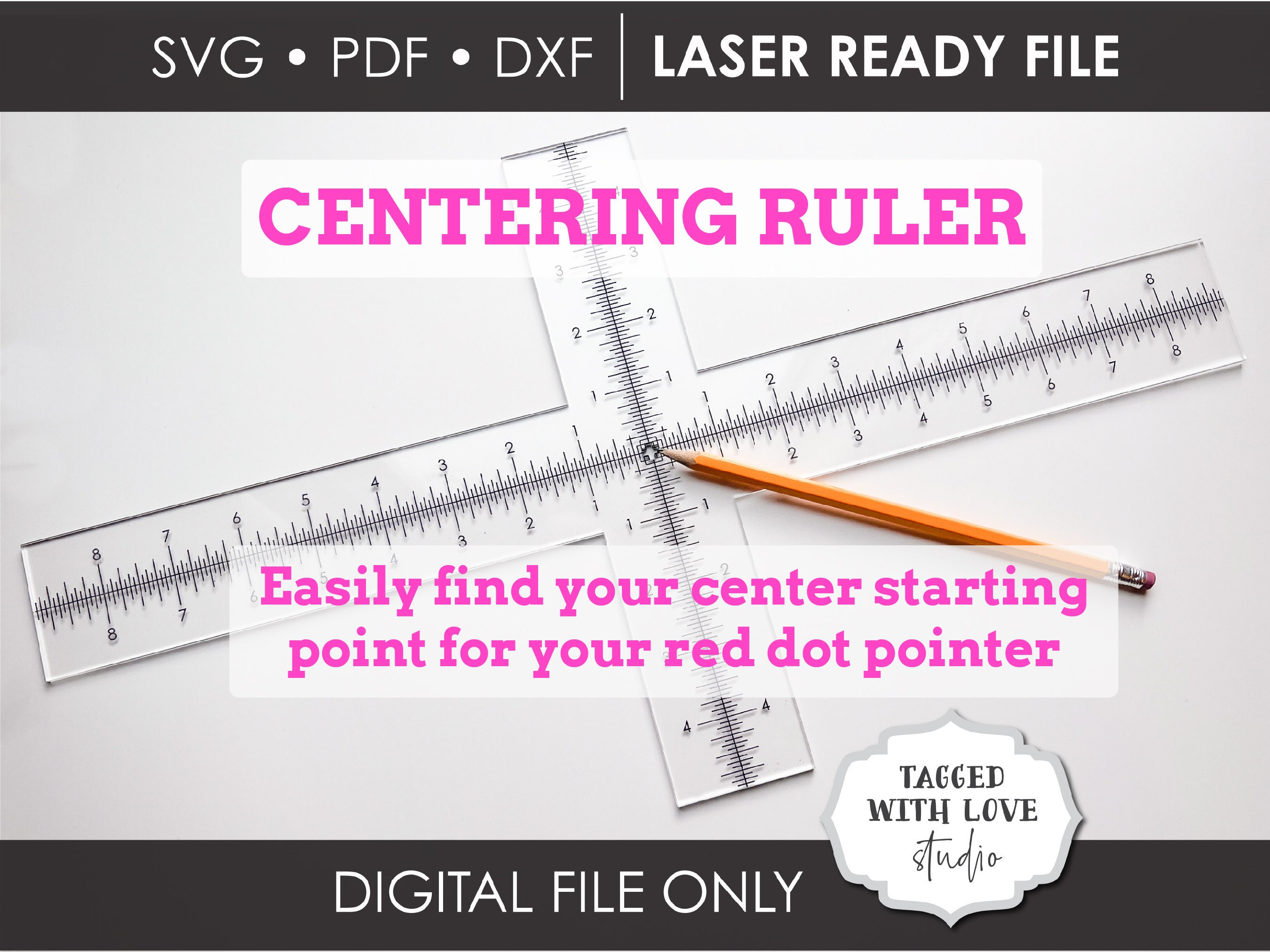 Ruler. Files prepared for Cricut. SVG Clip Art. Digital file available for  instant download (eps, svg, pdf, dxf, png, jpeg)