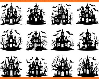 Haunted House SVG, Halloween Bundle Svg, Haunted House Svg Bundle, Haunted House Clipart, Haunted House Svg Cut Files for Cricut