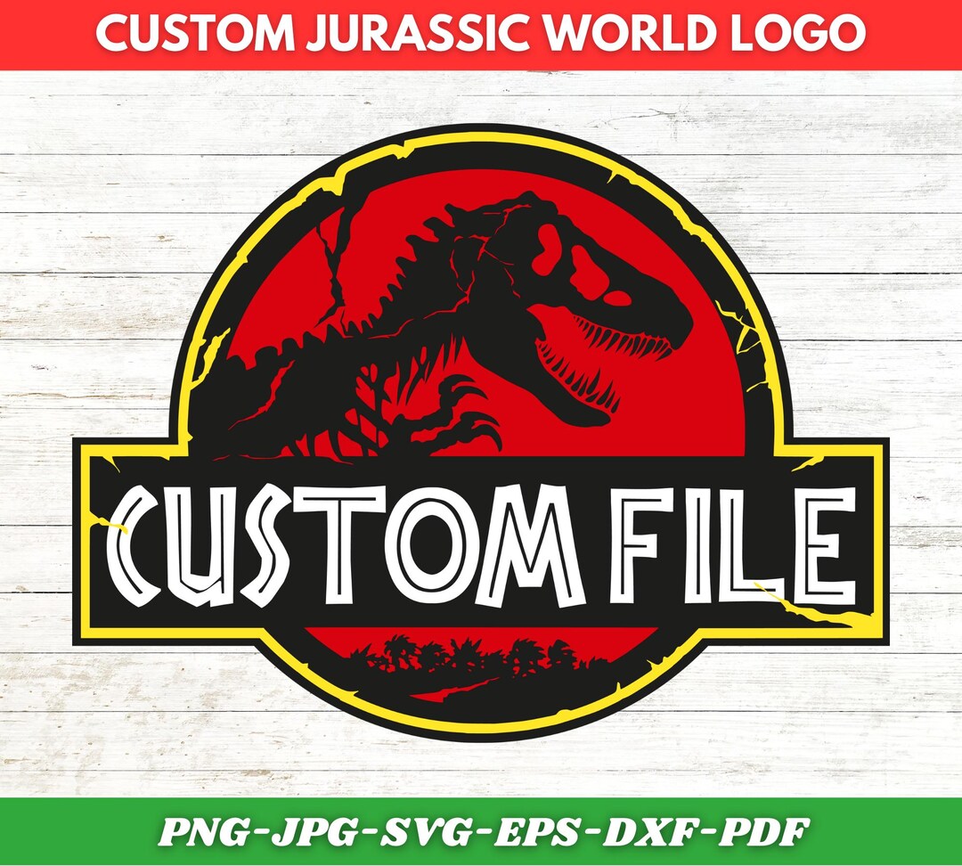Jurassic Ride Logos Custom Jurassic World SVG PNG | Custom Jurassic World File ...