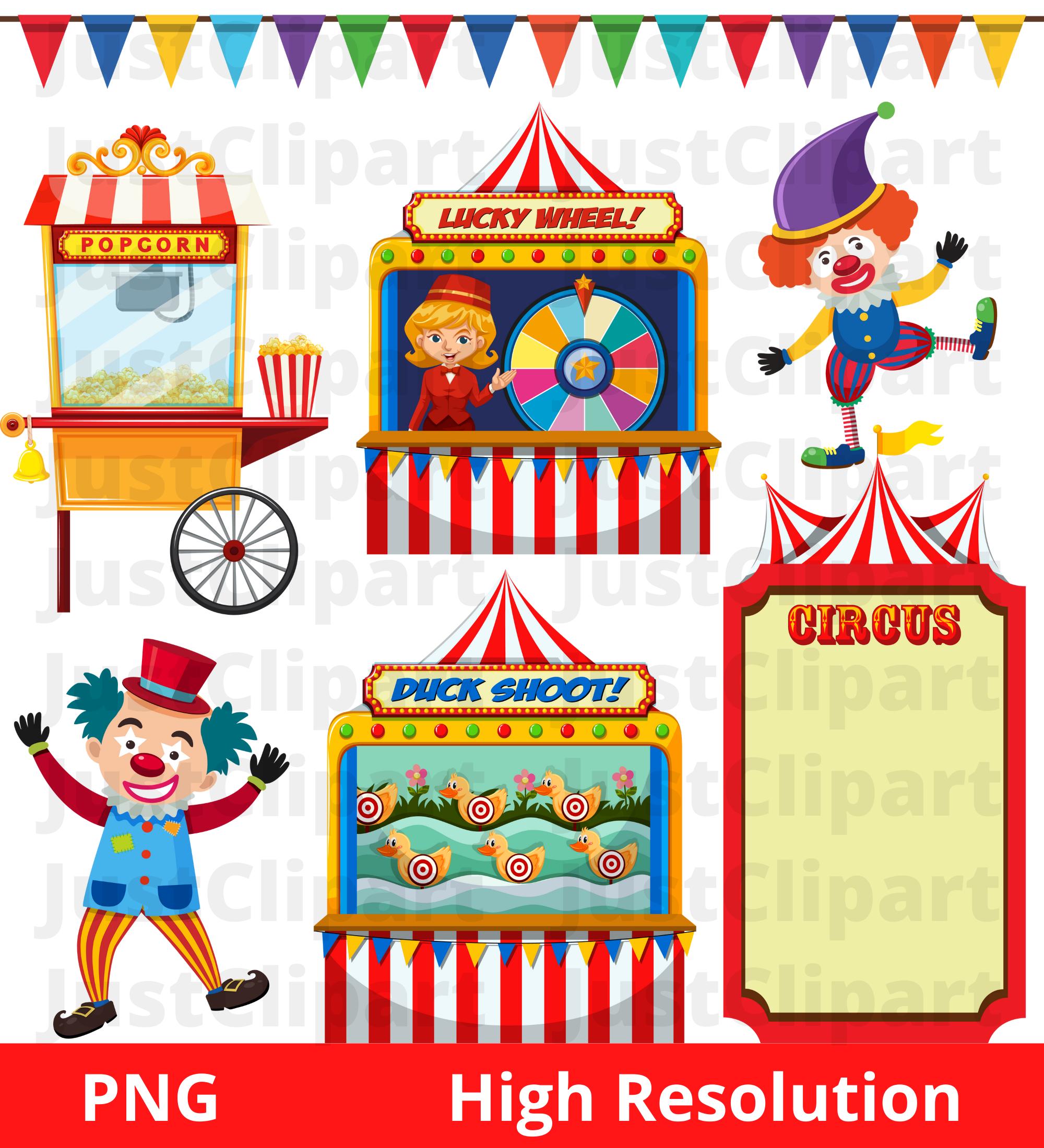 Circus Clipart, Circus Printable , Circus PNG and SVG, Carnival Clipart ...