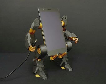 Adjustable Mobile Exo-Suit Phone Stand: Your Phone’s Ultimate Armor