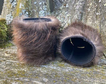 Beaver Fur Can And Bottle Cozy/Cooler (listing is for 1)