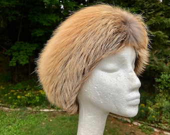 Gold Fox Fur Headband, Collar, Scarf