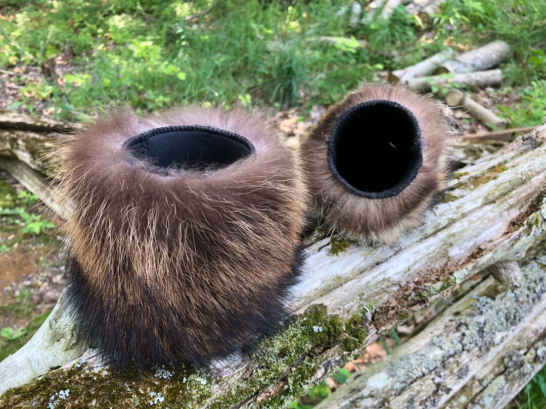 Raccoon Fur Can and Bottle Cooler/cozy With Black Neoprene Inside listing is for 1 Etsy