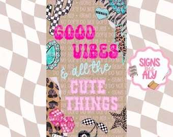 Good Vibes Banner Template | Party Banner Mockup | Editable Canva | Digital Download