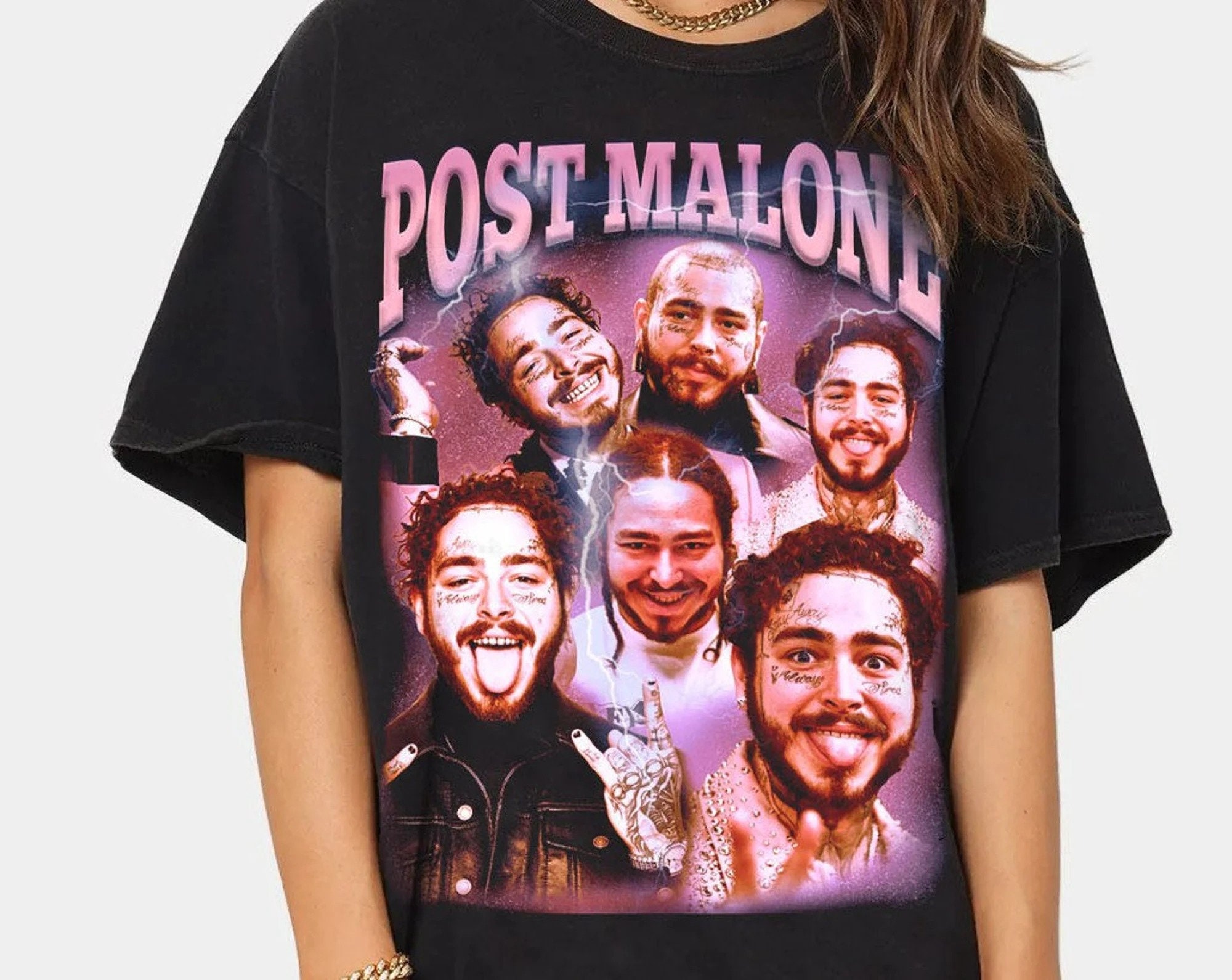 Discover Post Malone Shirt, Post Malone Printed Graphic Shirt, Posty Fan Shirt, RAP Hip-hop T-shirt, Vintage shirt, Posty Fan T-Shirt HA-C7-2-1
