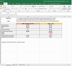 HMO vs. HDHP Medical Benefit Planner (Same Provider)