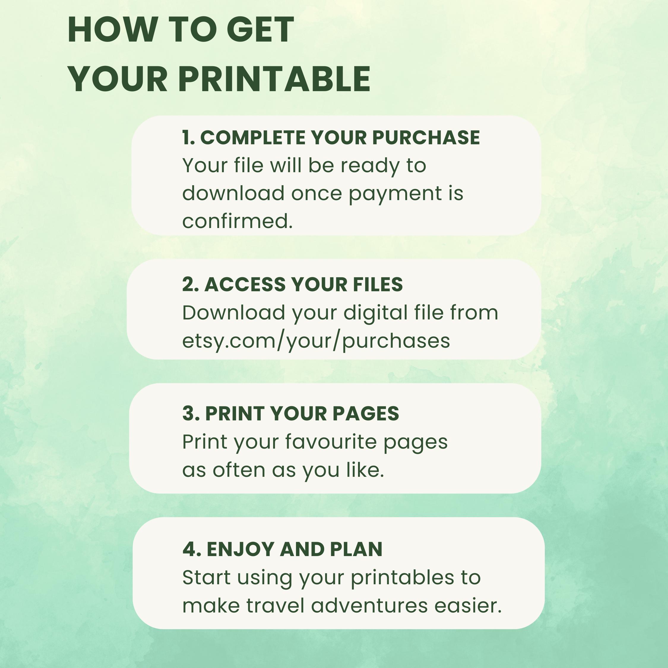 Teen Travel Checklist | Printable Packing List for Teens | Instant ...